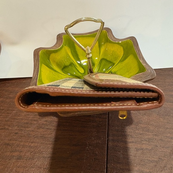 Burberry Haymarket Check coated canvas long wallet with brown leather trim - Picture 14 of 15